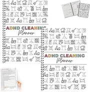 ADHD Cleaning Planner,Cleaning & Organizing Toolkit,DIY Home Improvement Cleaning Checklist Planner Notebook Daily Weekly Monthly Task Management Planner,Editable(2pcs)