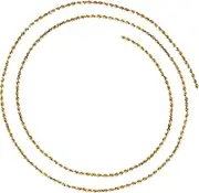 [JewelryWeb] 14k Yellow Gold 1.6mm Bracelet 18 Centimeters Sparkle Cut Rope Chain With Lobster Clasp Link-Bracelet for Women and Men