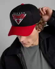[Mitchell & Ness] Mitchell & Ness Men's Chicago Bulls Pro Pinch Snapback Cap in Black One Size Black