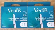 (2) Gillette Venus For Facial Hair & Skin Care Razor Refill Cartridges