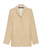 Jacquemus La Veste Caraco Inside-Out Blazer FR32 Nude