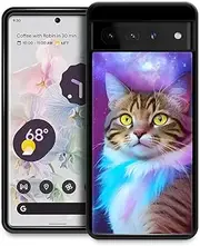 Goodsprout Compatible with Google Pixel 7 Pro Case,Trippy Cat with Space Amazing Pattern Design Shockproof Anti-Scratch Hard PC Back Case for Google Pixel 7 Pro Case with Case