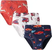 [Egmy] 4t5t Boys Underwear Boys Underwear Cute Briefs Shorts Pants Cotton Triangle Underwear 3PCS Toddler Size 4 Underwear
