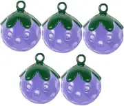 Beatifufu 5pcs Strawberry Bells Pet Collar Charms Cute Jingle Bells Accessories for Dogs Cats for Collars Bags Luggage Unique Decorative Pendant for Any Occasion