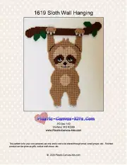 Sloth Wall Hanging-Plastic Canvas Pattern or Kit