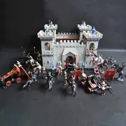 Medieval Castle Toy - Knights Soldiers Model Kit, DIY Assembled Castle Playset,