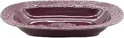 Aito Seisakusho 267893 Lien Oval Bowl, Pot, Curry Dish, Pasta Plate, Approx. 10.2 x 6.3 inches (26 x 16 cm), Purple, Mino Ware Antique Style, Microwave, Dishwasher Safe, Made in Japan