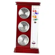 Analog Weather Station, with Galileo Thermometer, a Precision Quartz Clock,