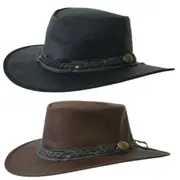 JACARU Roo Nomad Kangaroo Leather Hat Crushable Foldable Water Resistant Squashy