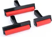 Angoily Ink Roller Vinyl Wrapping Roller Printing Kit Paint Transparent Waterproof Adhesive with Roller Brush Edging Seam Roller Canvas Bead Roller Linoleum Hand Roller Wallpaper Grip Pen