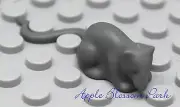 NEW Lego Minifig Pet Animal DARK BLUISH GRAY RAT Castle Kingdoms Mouse Rodent