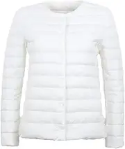 [Jegsnoe] Matt Fabric Women Lightweight Down Coat Female Windbreaker Parka Down Jacket