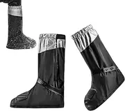 5 Pcs Rain Boots Covers for Shoes | Cycling Rain Boots for Men - Anti-Slip Overshoes Gear Zipped Shoes Men Women Rain Covers for Gardening, Motorcycle, Cycling Pluvo