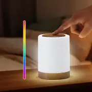 LED Night Light, Rechargeable Bedside Touch Lamp, Dimmable Night Light with Warm