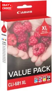CLI-681 XL Ink Cartridge Value Pack High Yield for Canon Printers CLI681XLVP