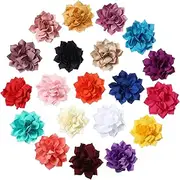 20 Pieces Dog Collar Flowers Multi Color Pet Bow Ties Flower Collars for Dogs Grooming Cat Puppy Accessories, Chiffon Fabric
