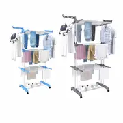 6 Tier Foldable Garment Hanger Clothes Airer Drying Rack Laundry Support