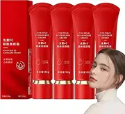 Five Fold VC Skin Care Cream, Swarous Moisturizing Brightening Tone-Up Concealer Cream, Multifunctional Smooth Hydrating Makeup, Oil Control & Long-Lasting & Waterproof, for Color Correction (4)