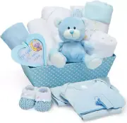 Baby Boy Gift Basket for New Born Baby Boys - New Baby Boy Gift Set with Baby Bo