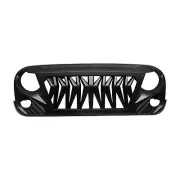 New Front Shark Grille Mat Black For 07-18 Jeep Wrangler JK JKU (for: Jeep)