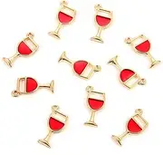 [Tofficu] 30pcs Wine Glass Pendant Womens Necklaces Pendant Necklaces for Women Choker Necklaces for Women Necklaces for Women Trendy Jewelry for Women DIY Pendant Alloy Pendant