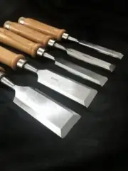 Japanese Vintage Chisel Nomi 5-piece Set Japanese Carpentry Woodworking Tool