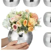 6 Silver Disco Ball Planters - Versatile Decor for Home, Parties & Weddings
