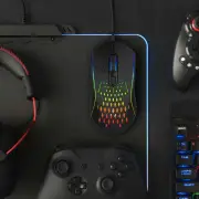 Laser Wired Gaming RGB Mouse Black 12800 DPI