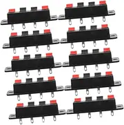 COMPUKAS 10Pcs Speaker Terminal Wire Connector Clips Durable Secure Push Wire Connectors for Stereo Speakers Reliable Clamping Force Long Lasting Performance