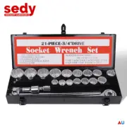 3/4" Drive Socket Set 21-Piece Heavy Duty Truck Wrench Spanner Ratchet