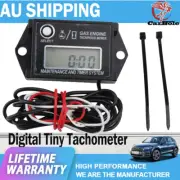 Tiny Tachometer Tach Hour Meter Adjustable Job Timer Waterproof Digital Mini New