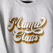 Mama Clause Holiday Christmas Ash Grey Sweatshirt Size 4XL
