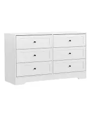 [Artiss] LEIF Chest of 6 Drawers in White