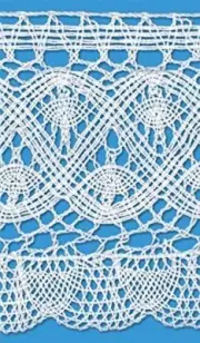 TRIMPLACE WHITE 4 INCH FAN CLUNY LACE 12 Yards