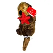 Aurora Otto Sea Otter 9 Inch Plush Soft Toy Animal Red Starfish Tag 16620 Pellet