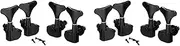 Binxind 4+4 Sealed Bass Guitar Tuning Pegs Keys 4R4L Machine Tuners for Precision Bass and, Black