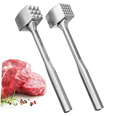 Meat Tenderizer 1 pcs - Aluminium Meat Mallet - Dual-Sided Meat Tenderizer