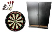 Formula Sports Micro Band 3 and Tex Darts Black Cabinet with Storage Drawer