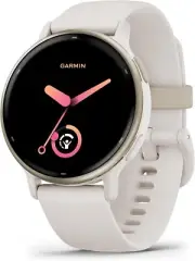 Garmin vívoactive 5 Health and Fitness GPS Smartwatch AMOLED Display Ivory NEW