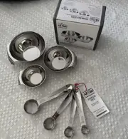 All Clad Stainless Steel Measuring Cup And Spoon Set( No Box)