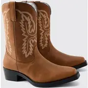 Mens Tan Cowboy Boot