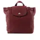 LONGCHAMP LE PLIAGE CUIR小羊皮後背包（XS）（酒紅色） _廠商直送