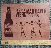 16x12 Shiner Bock BEER Metal Tin Tacker Bar Sign 1909 Caveman Texas Reproduction