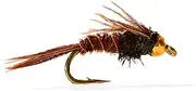 Bead Head Flash Back Pheasant Tail Mayfly Nymph Flies tied on Mustad Signature Fly Hooks - 12 Flies