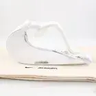 Nike x Jacquemus The Swoosh Leather Crossbody Bag in White with Silver Hardware