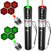 [2 Packs Green+Red Beam] Rechargeable Green & Red Beam Light Flashlight Long ...