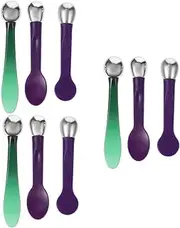 9 Pcs Face Cream Eye Cream Stick Mini for Eye Cream with Cooling Applicator Mask Applicator Dark Circle Remover Eye Massage Tool Spatula Import Miss Zinc Alloy