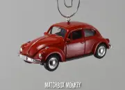 Classic Red Volkswagen Beetle Custom Christmas Ornament VW Bug Herbie Love 1/60