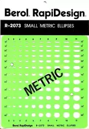 Berol Rapidesign Template - Small Metric Ellipses - R-2073