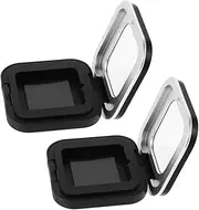 Travel Makeup Container 2pcs Empty Plastic Travel Powder Boxes Eyeshadow Storage Case Closure